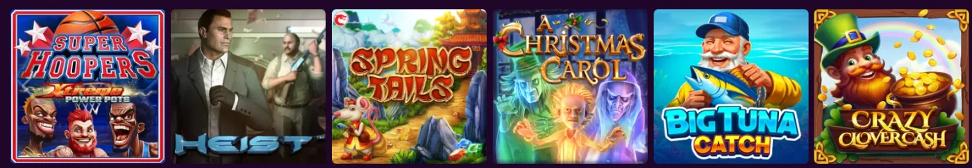 Avantgarde Casino selección de slots con baloncesto, aventuras, pesca y premios